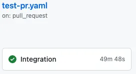 Previous GitHub actions total job execution time