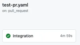 New GitHub actions total job execution time